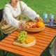 Туристический раскладной стол 95x55x50см, складной прямоугольный стол для пикника в чехле Коричневый STD-08-Brown - изображение 2