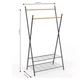 Стойка для одежды Casa Si Garment Rack Bamboo Black (CS92309W04) - изображение 5