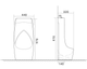 Пісуар підлоговий Mixxus Premium BEVEL-0902 (розмір 440x320x970 mm) з краном для пісуара (MP6666) - изображение 7