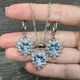 Набор украшений серьги и колье "Сердечки Цирконий в серебре" Fashion Jewelry в сувенирной коробочке (12750) - изображение 5