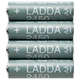 Аккумуляторные батареи 4шт IKEA LADDA ЛАДДА HR06 AA 1.2V, 2450mAh 505.046.92 - изображение 1