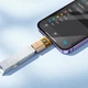 Перехідник адаптер для айфона Hoco iP male to USB female OTG transparent UA36 |480Mbps| - изображение 4