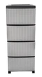 Комод пластиковий RIO dark beige Чорний+Сірий на 4 яруси (6-46-10460) - зображення 3