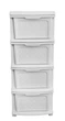 Комод пластиковый на 4 ящика "Компакт плюс" белый 86*40*34 см (R plastic) - изображение 2