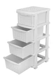 Комод пластиковый на 4 ящика "Компакт плюс" белый 86*40*34 см (R plastic) - изображение 3