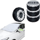 Набір Чохли для коліс UFT Wheelcover 3 R14-R16 з ручками 4 шт Сірі (UFTWheelcover3S) + Автомобільний чохол накидка UFT Windshield 4 від обмерзання на лобове скло і дзеркала 114 х 148 см (UFTwindshield4) - зображення 1