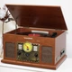 Вініловий програвач, стереосистема, музичний центр 6в1 Sunstech Vintage Wood з CD, FM-радіо, Bluetooth, USB, SD. магнітофоном, AUX, оцифровка PXRC5CD для всіх платівок, дерев'яний вінтажний корпус - изображение 1