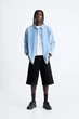 Шорти вільні джинсові Zara Baggy Fit 36 чорний 5575/498/800 - изображение 1