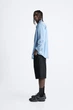 Шорти вільні джинсові Zara Baggy Fit 36 чорний 5575/498/800 - изображение 4