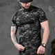 Тактична бавовняна футболка КМС чорний мультикам розмір 52-54 - зображення 3