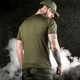 Потоотводная футболка Oblivion Tactical с принтом Страха нет олива размер L - изображение 2