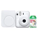 Набор камера моментальной печати Fujifilm Instax Mini 12 White + чехол + фотопленка 10 шт - изображение 1