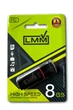 Флешка USB 8GB LMM Classic черная USB 2.0 влагозащищенный корпус скорость до 480 Мбіт/с - изображение 1