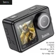 Экшн камера Hoco DV101 (видео, фото, 4K, 2 экрана, Wi-Fi, microSD до 128 ГБ, 900 мАч, водонепроницаемость до 30 метров) - Черный - изображение 1