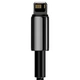 Кабель Baseus Tungsten Gold Fast Charging Data Cable USB to iP 2.4A 1m Black CALWJ-01 - изображение 6