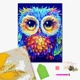 Алмазная мозаика Brushme на подрамнике Цветная сова 25x25 см (BH037) - изображение 2