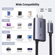 Кабель UGREEN CM675 USB-C to HDMI 4K 60Hz для iPhone 16/15, Galaxy, MacBook с поддержкой быстрой зарядки PD100W HDR 2m Grey (55330) - изображение 4