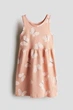 Плаття для дівчаток H&M 110-116 персикове з метеликами - изображение 2