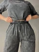 Костюм женский Coast Moda 4351 брюки с футболкой с вышивкой S графит - изображение 3