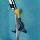 Гибкий держатель для душевой лейки ShowerHook, 11х16 см, желто-синий - изображение 4