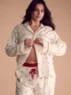Женская пижама (штаны+Рубашка) Victoria's Secret Flannel Pajama фланелевая XL белая - изображение 1