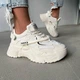 Женские кроссовки на толстой подошве Swin Shoes 36р(22.5см) бежевые эко-кожа сеточка (12276-36) - изображение 1