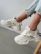 Женские кроссовки на толстой подошве Swin Shoes 36р(22.5см) бежевые эко-кожа сеточка (12276-36) - изображение 3