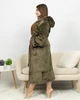 Халат женский махровый длинный Батал Хаки/Коричневый Maybel XL (1433_2) - изображение 2
