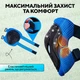 Набор детской защиты, налокотники, наладонники, защита на колени 6 в 1 для катания на велосипеде, роликах, самокате, скейтборде синий PR787-01BL - изображение 4