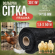 Сітка чорна 14х16см 1,5х50м пластикова 30г/м² для захисту від птахів декоративна пташиного вольєра забору - зображення 1