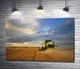 Картина Зеленый комбайн собирает золотую пшеницу 60x40 см Модуль №1 (002521) - изображение 1