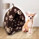 М'який флісовий будиночок для собак і кішок Pet Hut 24х28 Лапки (NA-305) - зображення 1