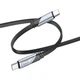 Кабель HOCO U119 Type-C to Type-C 60W 1.2m nylon aluminum connectors Black (6942007605021) - изображение 2