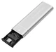 Карман для SSD M2 NVME PCIe + NGFF SATA 2 в 1 USB3.1 — Type-C SATA,PCIe. Серебристый - изображение 1