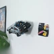 Настенное 3D Крепление для Фирменного конструктора Creator Expert (10300) Back to the Future DeLorean Машина Времени ДеЛореан из фильма «Назад в будущее» + для таблички, мини-фигурок и аксессуаров - Черное - изображение 2