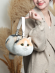 Плюшевая сумка котик в виде кота меховая сумочка с реалистичным котом 31×13×12 см - изображение 4