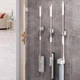 Самоклеящаяся настенная вешалка органайзер для швабры Mop Holder пластиковая клипса - держатель с зажимом для хранения швабр, 1 шт, серый (104704256) - изображение 7