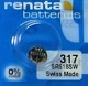 Батарейка часовая Renata 317, V317, SR516SW, SR62, 616 - изображение 2