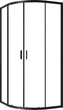 Душевая кабина RADAWAY Alienta Black A 80х80х190 без поддона (10228080-54-01) - изображение 3