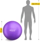 Мяч для фитнеса (фитбол) 4FIZJO 75 см Anti-Burst Violet (P-5905973404815) - изображение 8