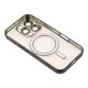 Чохол TPU Metallic Chrome Full Camera with Magsafe для iPhone 16 Pro chrome black - изображение 5