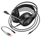 Геймерські навушники HOCO W106 Tiger Gaming з мікрофоном, USB + 3.5 мм, активне шумозаглушення, Black - зображення 5