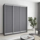 Шкаф-купе трехдверный MebelStar Комбо AL 3ДСП 180x60x240 см Антрацит (MBS-1729) - изображение 1