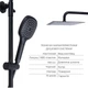 Комплект змішувачів Qtap Sloup: Душова система QTSL57T105VNKBB + Змішувач для раковини QTLIPNO1023101CB - зображення 3