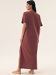 Koszula nocna damska bawełniana długa Henderson Nimes 42771-83X XL Brązowa (5903972390313) - obraz 2