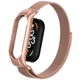 Ремінець Міланська петля для Xiaomi mi band 7 / ремінці на сяомі, ксіомі мі бенд / металевий ремінець до фітнес-браслет Rose Pink RE5 - зображення 4