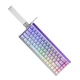 Ігрова механічна клавіатура AULA HERO 68 HE Magnetic Switch з RGB підсвіткою White/Purple, ENG + наклейки UA\RU - зображення 2
