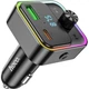 FM модулятор HOCO E81 USB, Type-C PD QC 30W з дисплеєм black - зображення 4