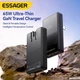 Зарядний пристрій ESSAGER Ultra Thin Gan 65W 1C1A BLACK - зображення 7