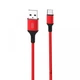 Кабель заряджання XO NB143 USB - Type-C (2.4A) (2M) Червоний - зображення 1